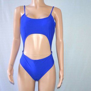 Feager One Piece Sexy Swimsuit Cut Out Criss Cross Tie Size Large